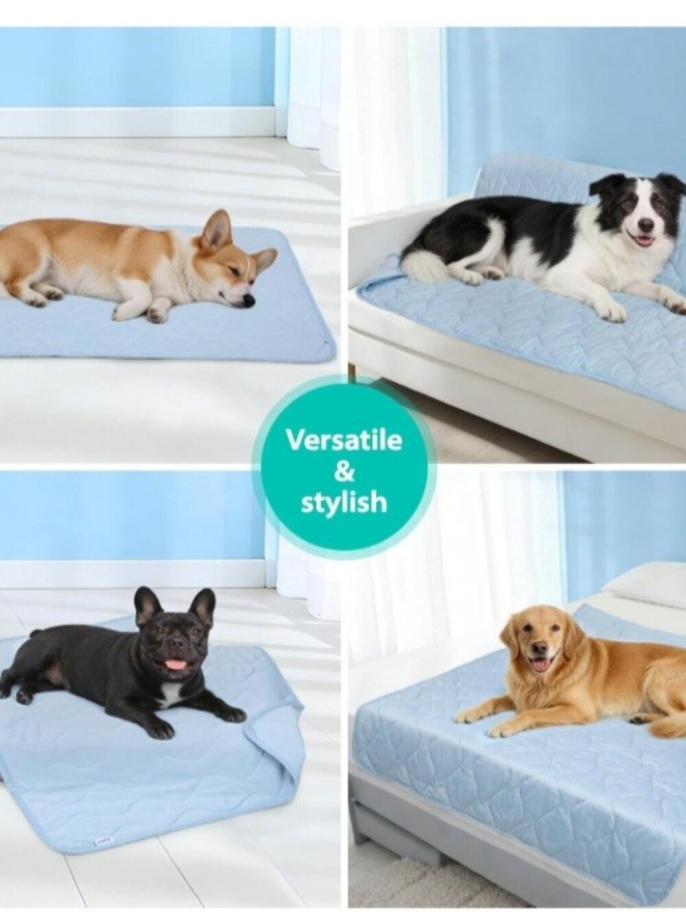 Zakapaws Pet Cooling Blanket /Mat Medium 30x40 Blue New